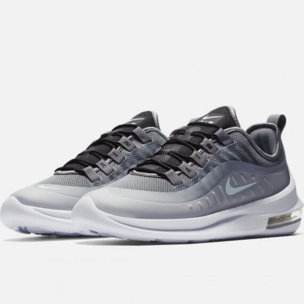 Nike Air Max Women's Athletic Shoes in Gray and Black with Light Teal Swoosh